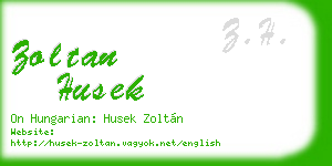 zoltan husek business card